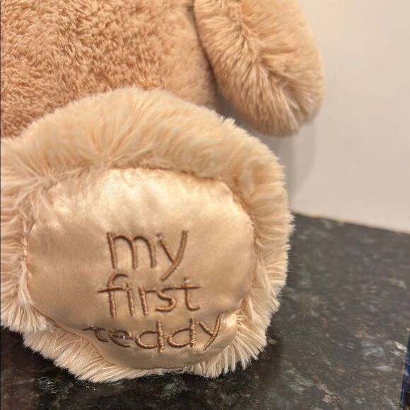 Baby Gund My First Teddy Tan Plush ~ Sewn Eyes & Nose Tan Teddy Bear Plush Toy - Picture 3 of 10